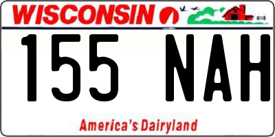 WI license plate 155NAH