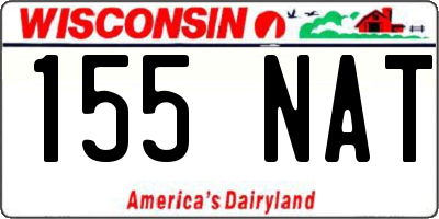 WI license plate 155NAT
