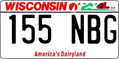 WI license plate 155NBG