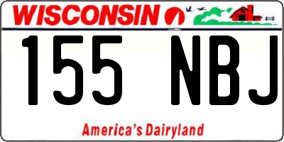 WI license plate 155NBJ