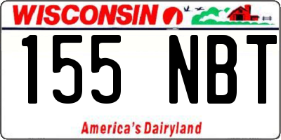 WI license plate 155NBT
