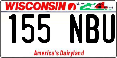 WI license plate 155NBU