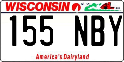 WI license plate 155NBY