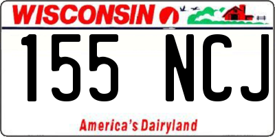 WI license plate 155NCJ