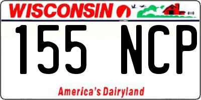 WI license plate 155NCP