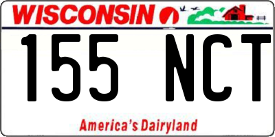 WI license plate 155NCT
