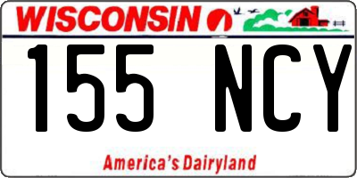 WI license plate 155NCY