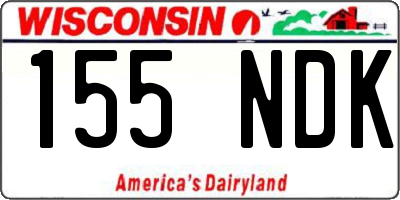 WI license plate 155NDK