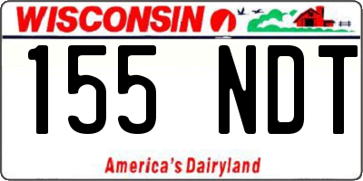 WI license plate 155NDT