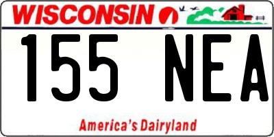 WI license plate 155NEA