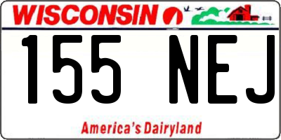 WI license plate 155NEJ