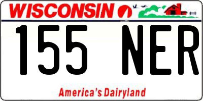 WI license plate 155NER