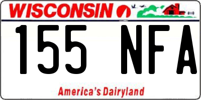 WI license plate 155NFA
