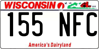 WI license plate 155NFC