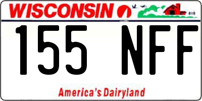 WI license plate 155NFF