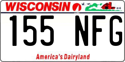 WI license plate 155NFG