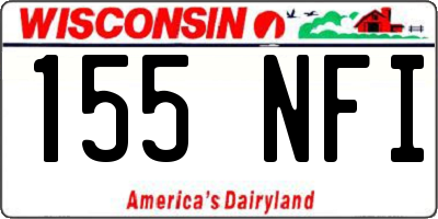 WI license plate 155NFI