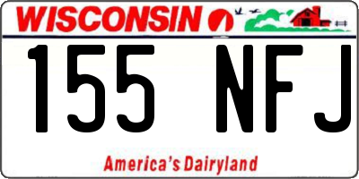 WI license plate 155NFJ