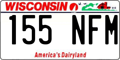 WI license plate 155NFM