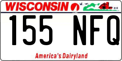 WI license plate 155NFQ