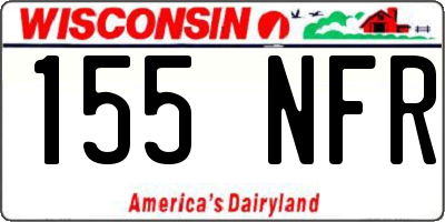WI license plate 155NFR