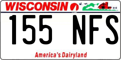 WI license plate 155NFS