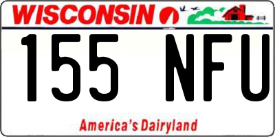 WI license plate 155NFU