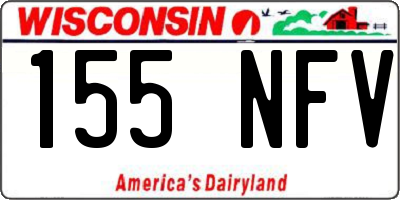 WI license plate 155NFV