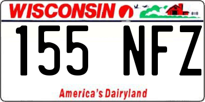 WI license plate 155NFZ