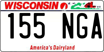 WI license plate 155NGA