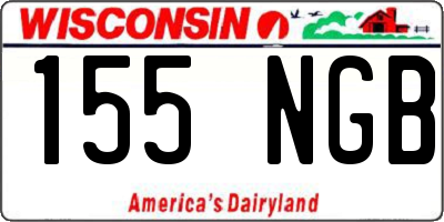 WI license plate 155NGB