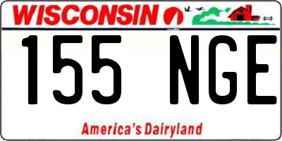 WI license plate 155NGE