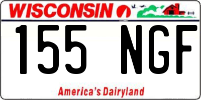 WI license plate 155NGF