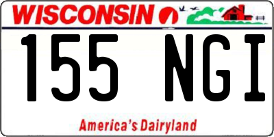 WI license plate 155NGI