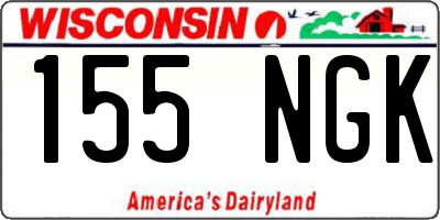 WI license plate 155NGK