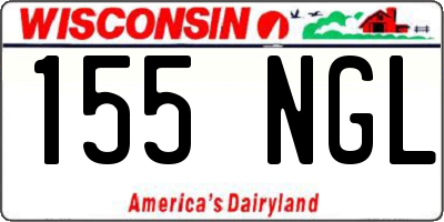 WI license plate 155NGL
