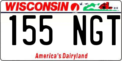 WI license plate 155NGT