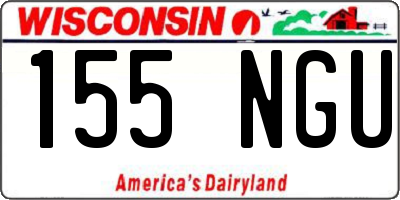 WI license plate 155NGU