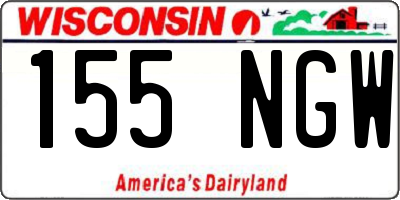 WI license plate 155NGW