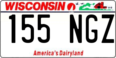 WI license plate 155NGZ