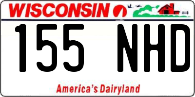 WI license plate 155NHD