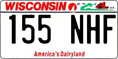 WI license plate 155NHF