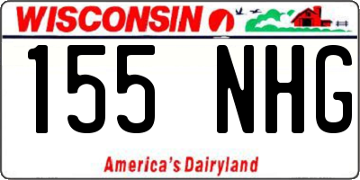 WI license plate 155NHG