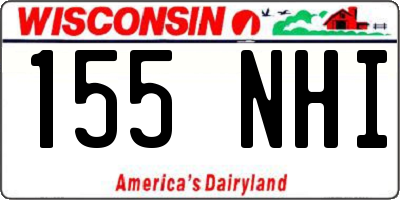WI license plate 155NHI