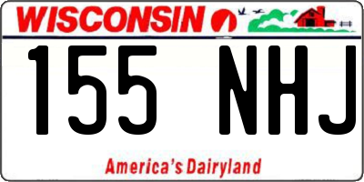 WI license plate 155NHJ