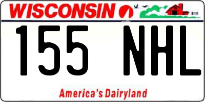 WI license plate 155NHL