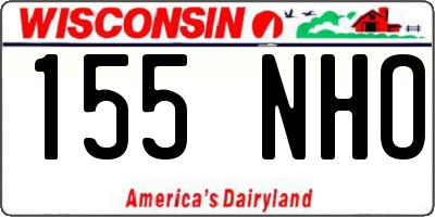 WI license plate 155NHO