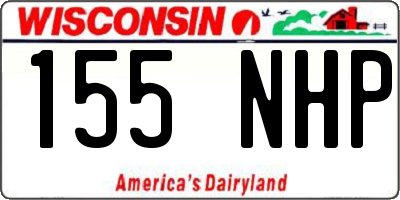 WI license plate 155NHP