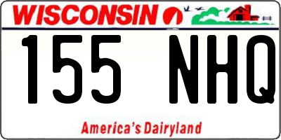 WI license plate 155NHQ