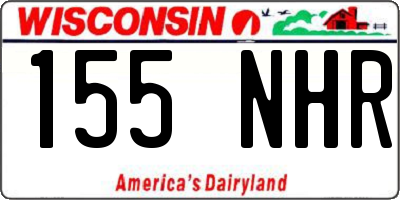 WI license plate 155NHR